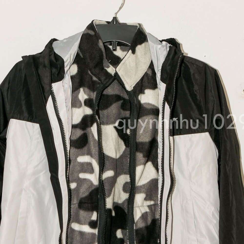 NWT Eddie Bauer Kids' 3-in-1 Jacket lightweight Jacket Gray. - Picture 11 of 11